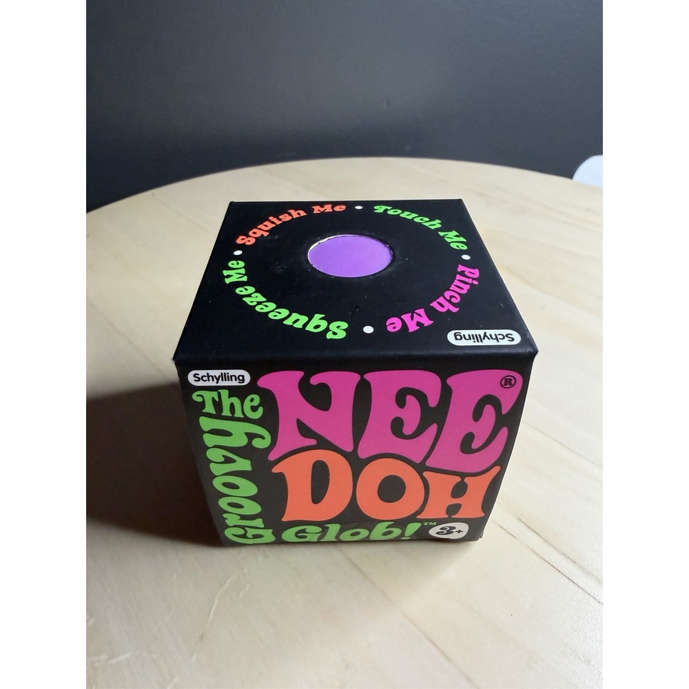 Authentic NeeDoh Classic Groovy Glob Squishy Toy Fidget Schylling Purple NIB